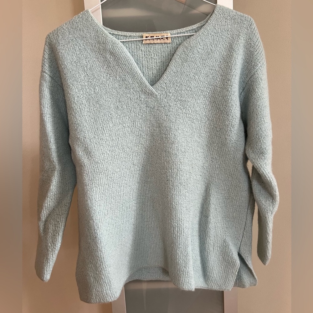 Baby blue alpaca wool sweater